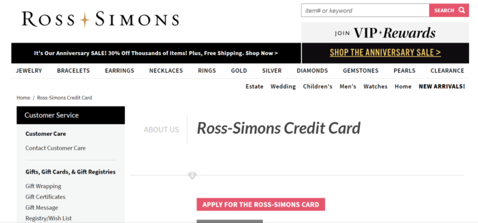 Ross Credit Card